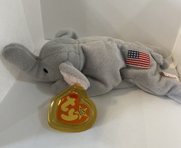 TY Beanie Baby Collection 1996 Righty Elephant Gray Plush Stuffed Toy An... - £11.67 GBP