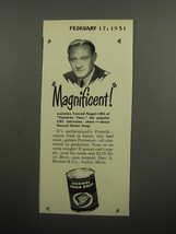 1951 Hormel Onion Soup Ad - Magnificent! exclaims Conrad Nagel - £14.82 GBP