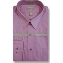 Mens Dress Shirt Van Heusen Guava Purple Long Sleeve Sport $45-sz 14.5  32/33 - £14.24 GBP