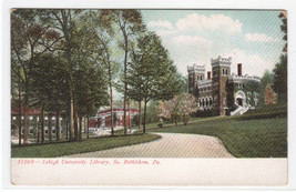 LeHigh University Library Bethlehem Pennsylvania 1907c postcard - £4.44 GBP