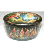 Vintage Porcelain Oval Trinket Box Hand Painted Russian Czar Family 1989... - $742.52 MXN