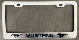 Ford Mustang horses Chrome PLASTIC License Plate Frame  - £10.99 GBP