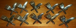 Napkin Rings Vintage 10 Holder Set Knife Fork Chef Cook Theme - $3.29