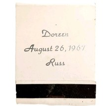 Doreen Russ Wedding Vintage Matchbook August 26 1967 Matches Unstruck E19D - $366.58 MXN