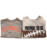 Boys Large T-Shirts Gray Football Themed Lot of 2 - $32.90 CAD