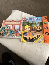 Lot Of 2 Kids Books Blippi At The Constri Site &amp; Sesame Street Doct - £7.00 GBP