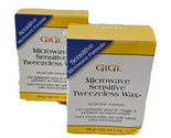 2 packs GiGi  microwave sensitive twezeless wax; 1 oz x2; for unisex - £9.48 GBP