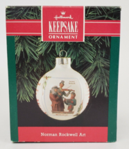 Hallmark Keepsake Christmas Ornament 1992 Norman Rockwell Art Sat Evening Glass - £7.07 GBP