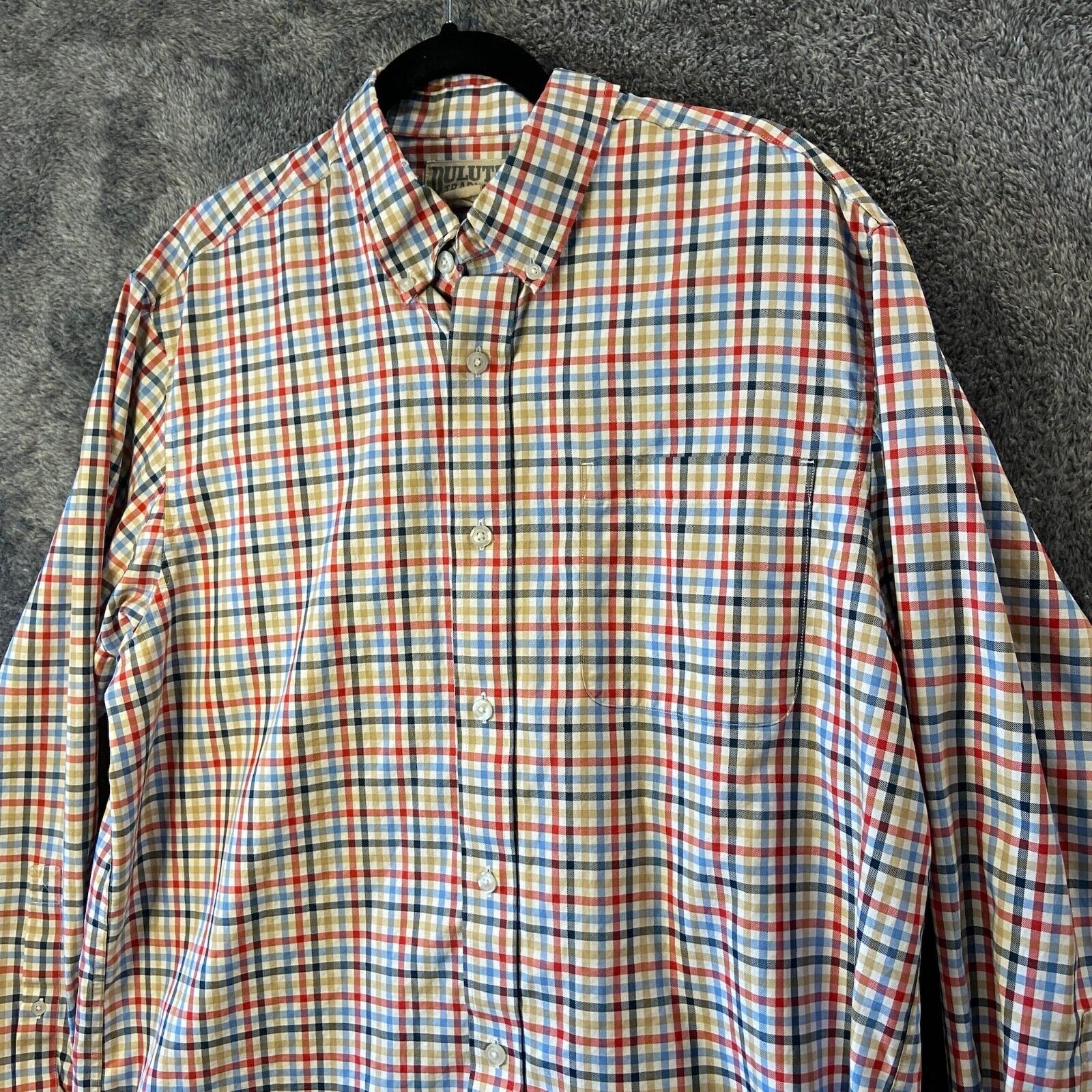 Primary image for Duluth Trading Button Up Shirt Mens Large Plaid Work Longsleeve Outdoors Casual