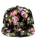 HAWAIIAN PRINT SNAPBACK HAT CAP FLAT BILL FLORAL FRESH PRINCE BLACK PINK... - €7,37 EUR