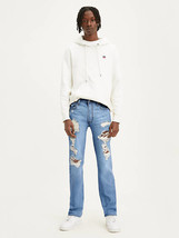 Levi&#39;s Men&#39;s 501 Original-Fit Button Fly Ripped Jeans Shuttle Medium Wash-34x30 - $39.99