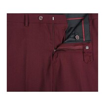 Men RENOIR suit Solid 2 Button Business Formal All Purpose Slim Fit 201-8 Wine image 3