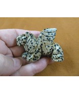 (Y-LIO-GA-WA-713) spotted Jasper LION GARGOYLE gemstone carving mythical... - €15,10 EUR