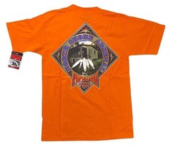 Pipeline T-Shirt Mens Size Medium Logo Hawaii Surf 1990&#39;s Made IN USA Orange - £42.71 GBP