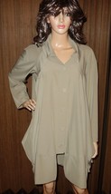 SAMUEL DONG DRESS COAT LONG TAUPE   Sz XS New  - £81.11 GBP