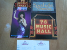 Spotlight Bransons 76 Music Hall 2 Brochures &amp; Tickets Branson Missouri 1993 - £5.49 GBP