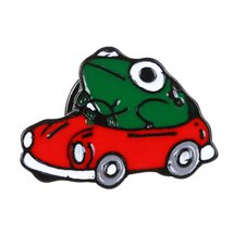 2PCS Cartoon Cute Badge Frog Metal Enamel Brooch Clothes Jewelry Animal Brooch F - £8.34 GBP