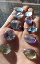 Fluorite Cabochon Parcel, Green Blue Purple, 46.3g 10 Cabs Wholesale Gen... - £28.28 GBP