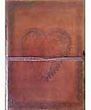 5&quot; X 7&quot; Heart Leather Blank Book W/cord - £40.35 GBP