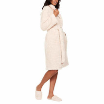 Flora Nikrooz Ladies&#39; Cozy Notch Collar Sherpa Plush Robe - $25.99