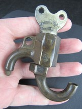 rare antique padlock HEXAGON SCREW LOCK old brass bronze CANADA - £119.14 GBP
