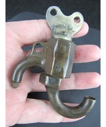 rare antique padlock HEXAGON SCREW LOCK old brass bronze CANADA - $159.99