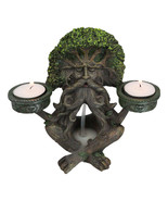 Forest God Greenman Tree Ent Backflow Incense Burner And Candleholders F... - $38.02 CAD