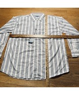 Y2K NEW Vtg Koman Striped Button Shirt Long Sleeve Light Embroidered Men... - $341.94 MXN