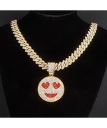 18k Layered real Gold Filled Hip Hop Iced out Necklace Pendant 24&quot; - $558.70 MXN