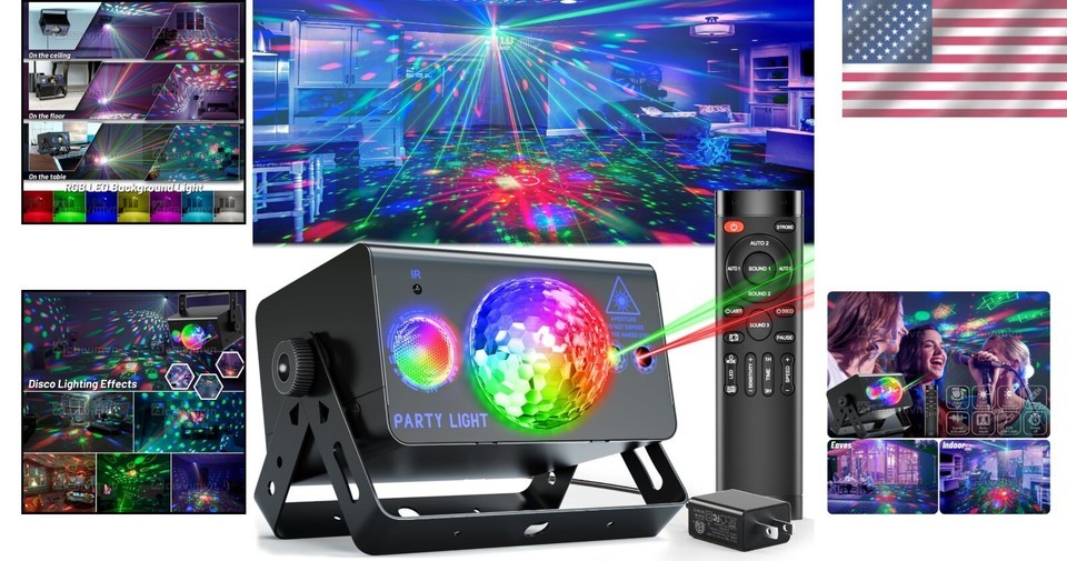 Modern Disco Ball Light with 3 Modes - Perfect for Weddings and Holiday Parties Item image 2