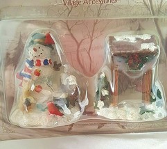New in Package Snowman in the Park Christmas Streets Village Accessories 2004 - £12.50 GBP