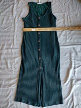 Lush Women Hunter Green Dress Decorative Buttons Size Small EUC - £11.11 GBP