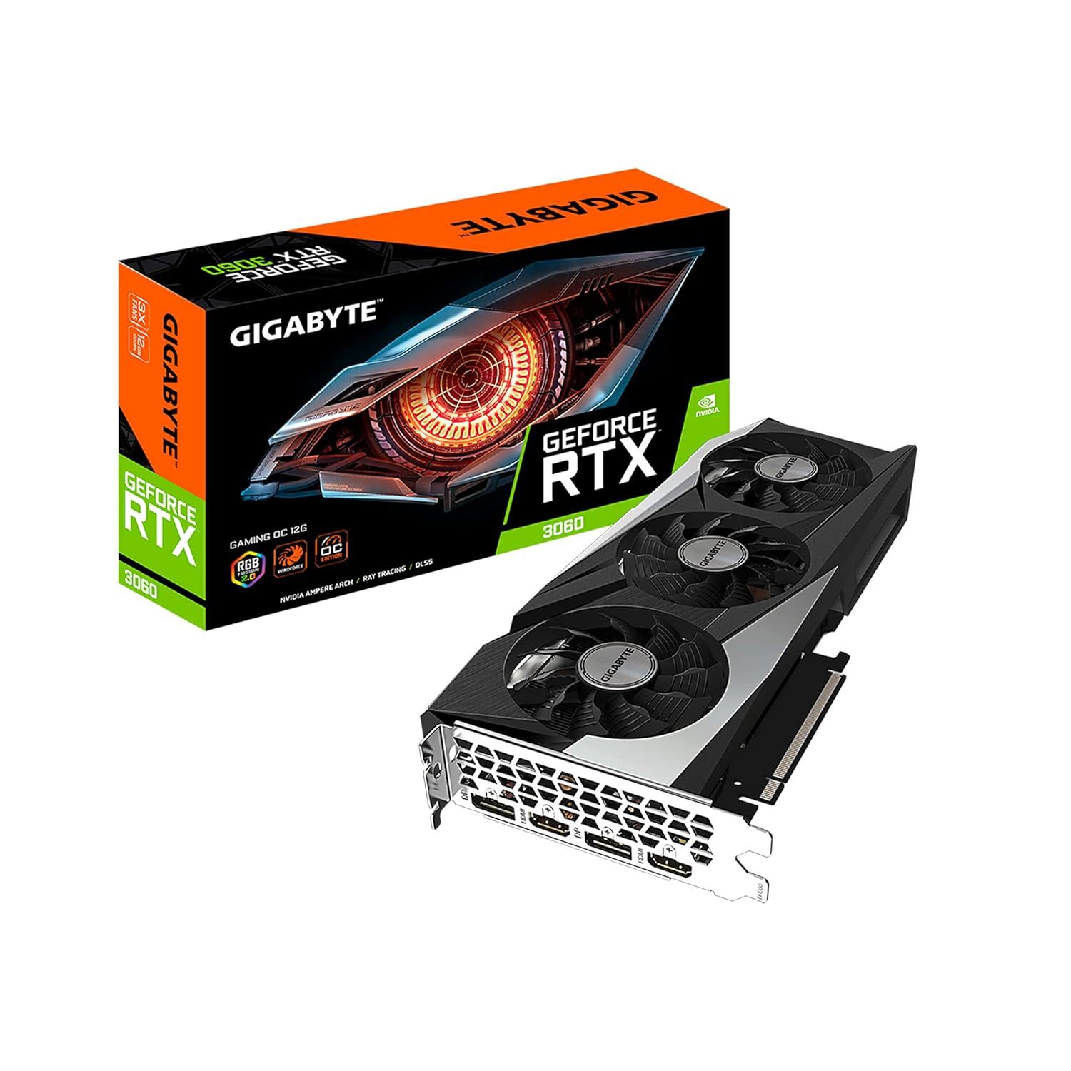 GIGABYTE GeForce RTX 3060 Gaming OC 12G (REV2.0) Graphics Card, 3X WINDFORCE Fan