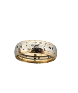 14k ArtCarved Men&#39;s Unisex Ring Band Size 11 Yellow Gold White Open Work... - $9,408.20 MXN