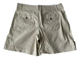 Intro Casual Elegance Shorts Size 8 Khaki Womens Stretch Chino Roll Up - £14.93 GBP