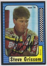 Steve Grissom Autographed 1991 Maxx NASCAR Racing Card - $7.99