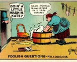 Artist Signed Rube Goldberg Foolish Questions No 1,000,015 Doin Washin&#39; ... - $16.02