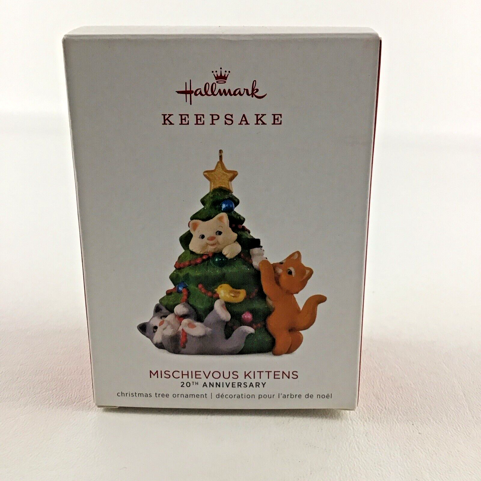 Hallmark Keepsake Christmas Ornament Mischievous Kittens 20th Anniversary 2018 - $74.20