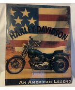 Harley Davidson An American Legend Glossed Wood Hanging Sign - $53.45