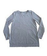 EILEEN FISHER Grey Stretch Jersey Tunic Crewneck Long Sleeve Top Sz Small - €21,05 EUR