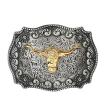 Huabola Calyn Long Horn Bull Western Belt Buckle - £15.30 GBP