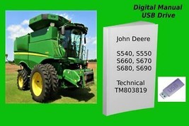 John Deere S540 S550 S660 S670 S680 S690 Combine  Technical Manual TM803819 - £14.86 GBP+
