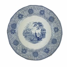 Antique 19th Century Blue Staffordshire Transferware Rhine Pattern England 9&quot;  - £18.26 GBP