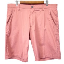 Wrangler Mens 36 Outdoor Flat Front Chino Shorts Salmon Pink Outdoor Walking - £15.38 GBP