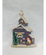 Vintage Snata Clause Outside Church Christmas Holiday Ornament 4&quot; - $16.17 CAD