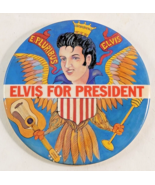 Vintage Crown Publishers Inc. Elvis For President 3&quot; Pinback Button Pin ... - £11.64 GBP