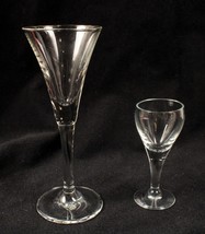 2 Crystal Codial Glasses Different Styles Nice - $4.74
