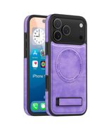 Case for iPhone 16E (Color: PURPLE) Stand Case Magnetic Leather Silicon ... - $75.41 CAD