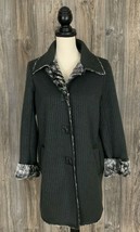 Pendleton George Simonton Sweater Jacket Small Grey Faux Fur Mohair Blen... - $22.77