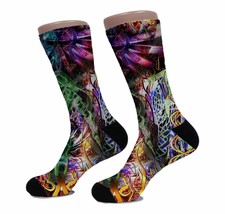 Legend of zelda psychedelic trippy hipster steampunk design men Socks   - £11.06 GBP